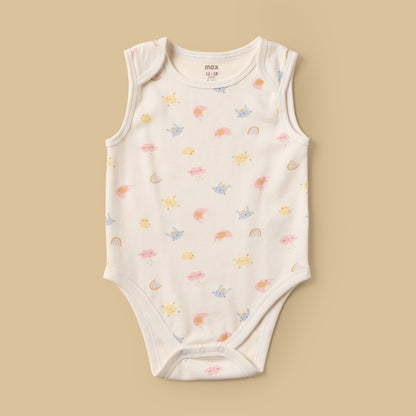 Pack of 3 - Assorted Sleeveless Cotton Bodysuit