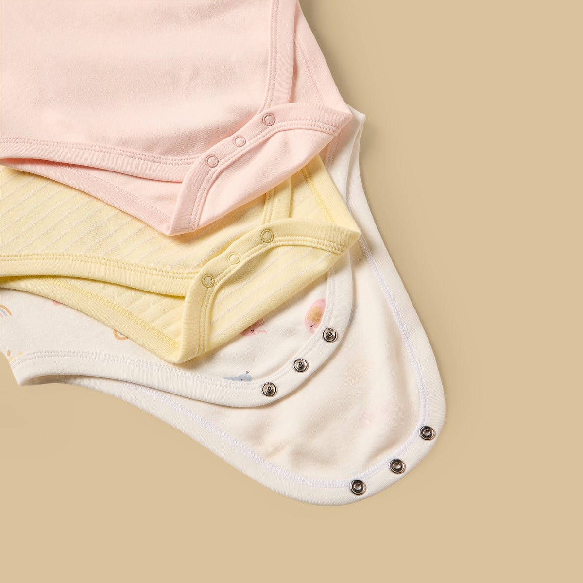 Pack of 3 - Assorted Sleeveless Cotton Bodysuit