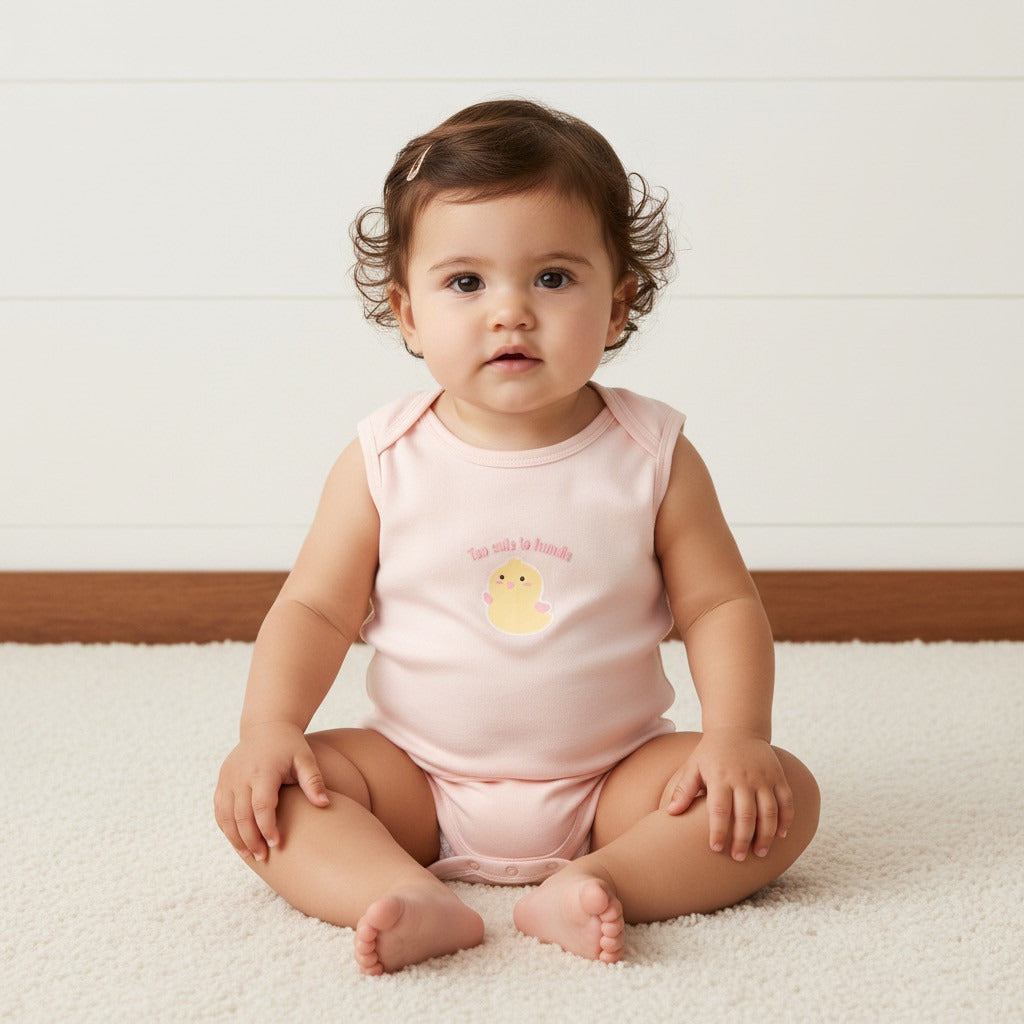 Pack of 3 - Assorted Sleeveless Cotton Bodysuit
