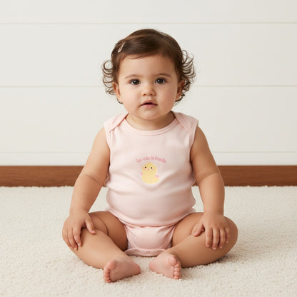 Pack of 3 - Assorted Sleeveless Cotton Bodysuit