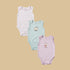 Pack of 3 - Puppy Print Sleeveless Cotton Bodysuit - Multicolour / 12-18 mths