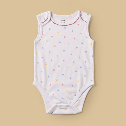 Pack of 3 - Puppy Print Sleeveless Cotton Bodysuit