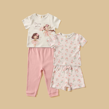 Pack of 2 - Assorted Cotton Pyjama Set - Multicolour / 12-18 mths