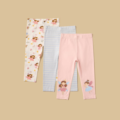 Pack of 3 - Assorted Print Leggings - Multicolour / 12-18 mths
