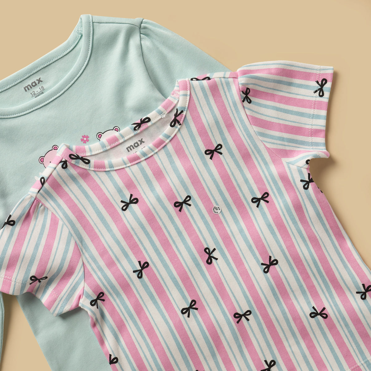 Pack of 2 - Printed Cotton Pyjama Set