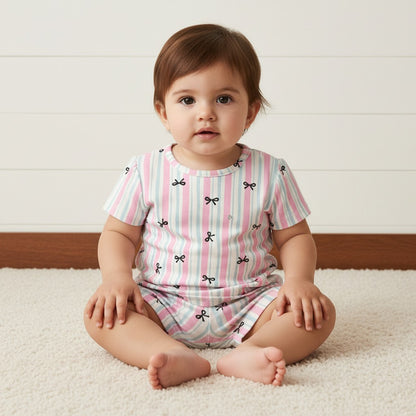 Pack of 2 - Printed Cotton Pyjama Set