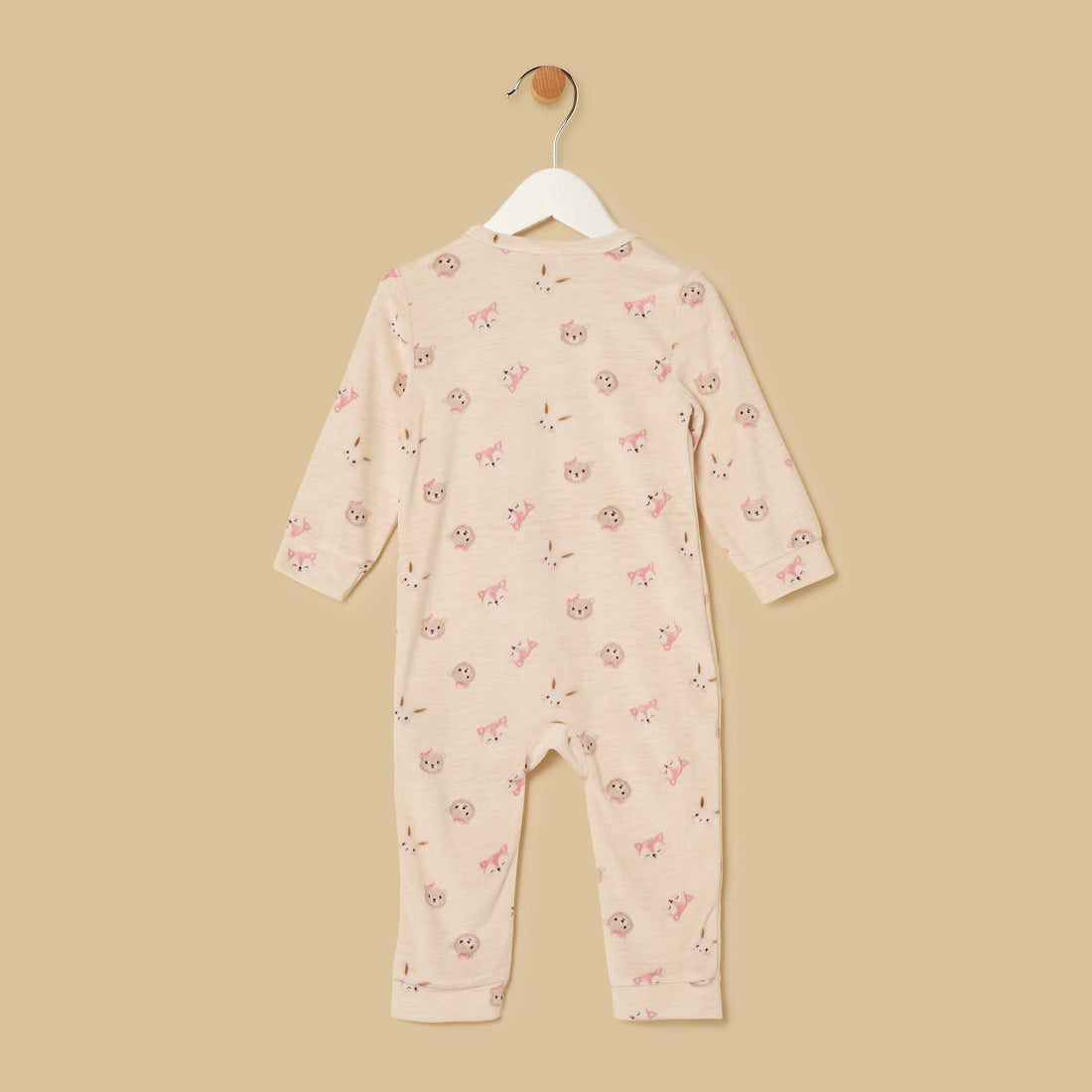 Printed Velour Sleepsuit