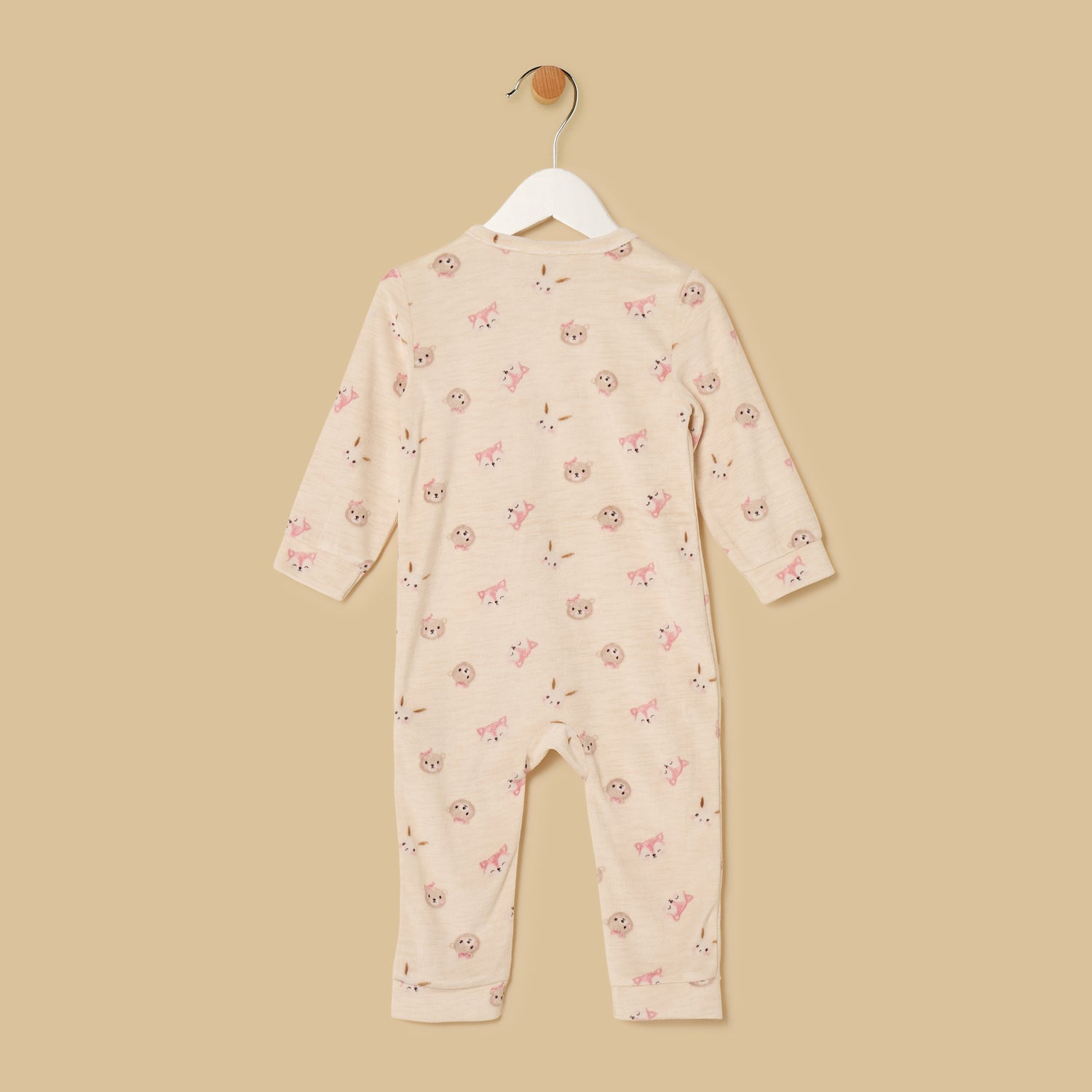 Printed Velour Sleepsuit