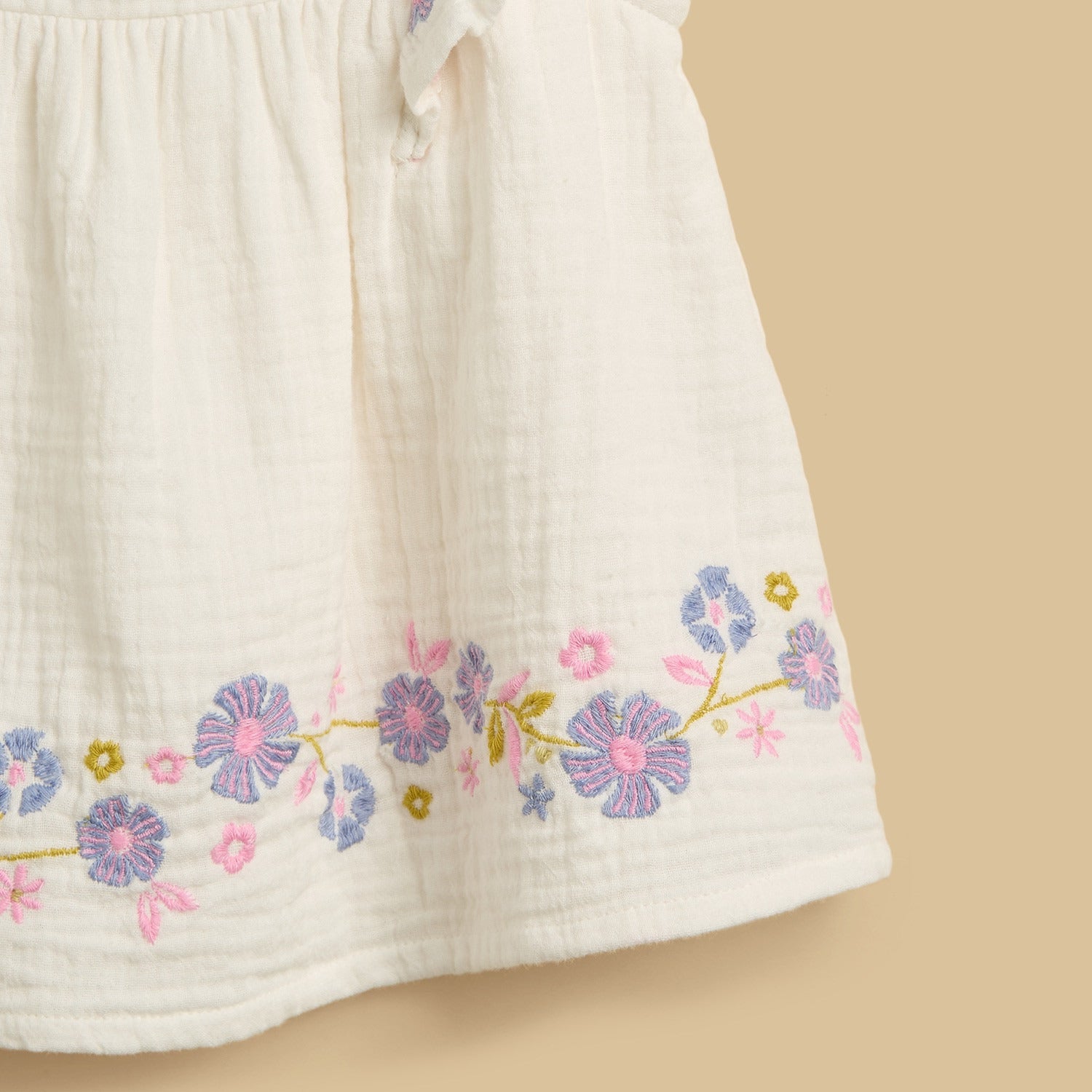 Floral Embroidered Top and Shorts Set