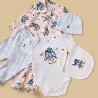 Stitch Print 5-Piece Cotton Clothing Set