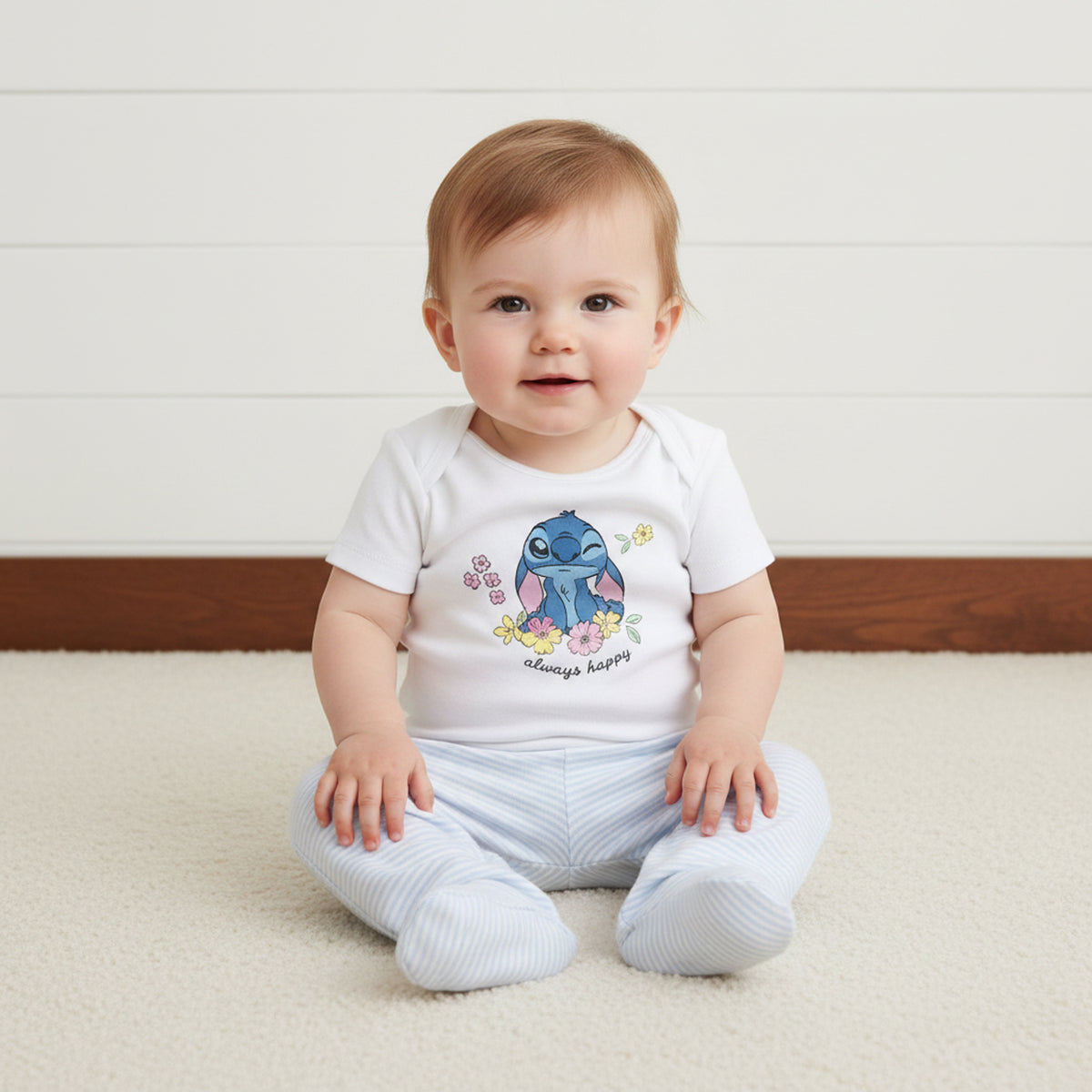 Stitch Print 5-Piece Cotton Clothing Set