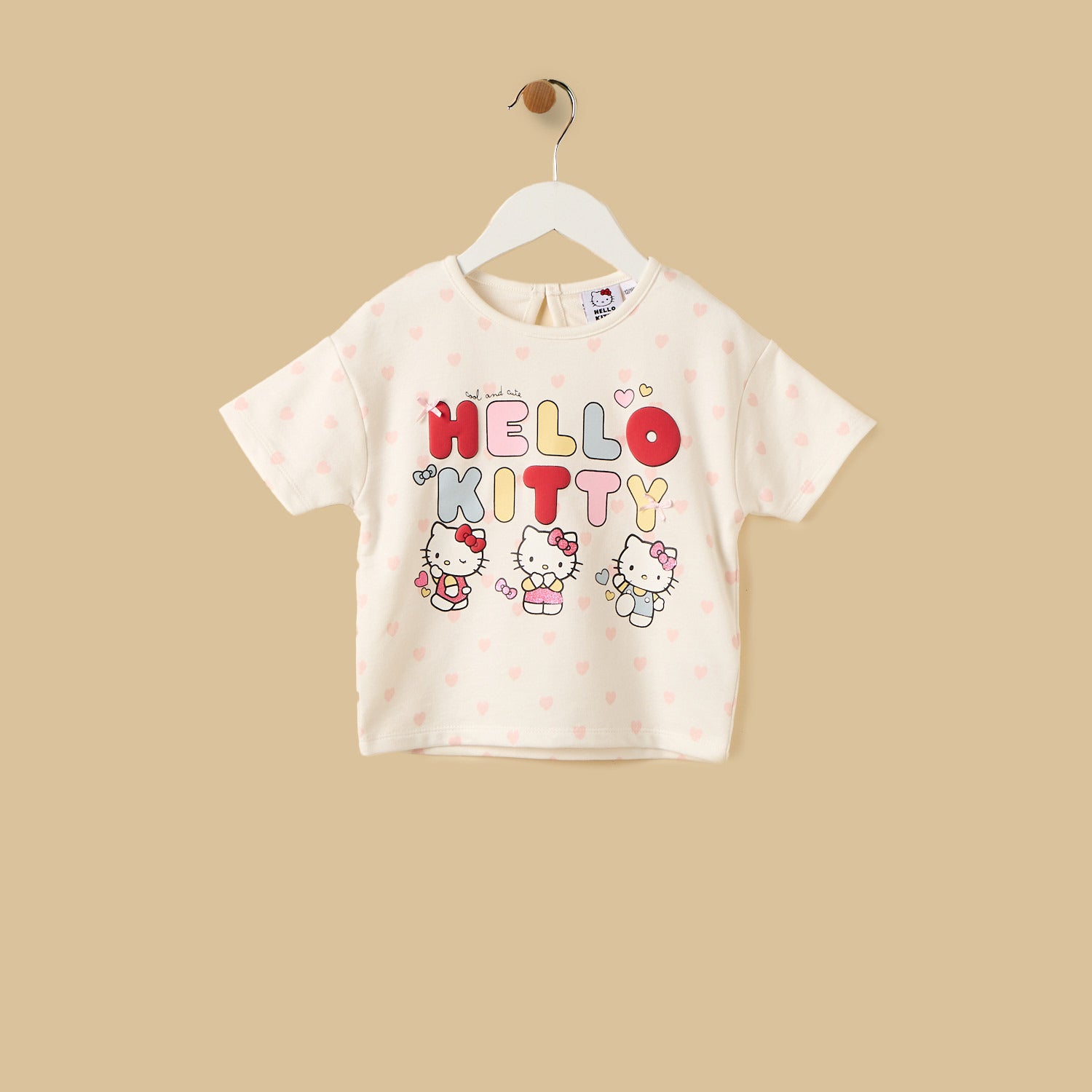 Hello Kitty Print T-shirt and Shorts Set
