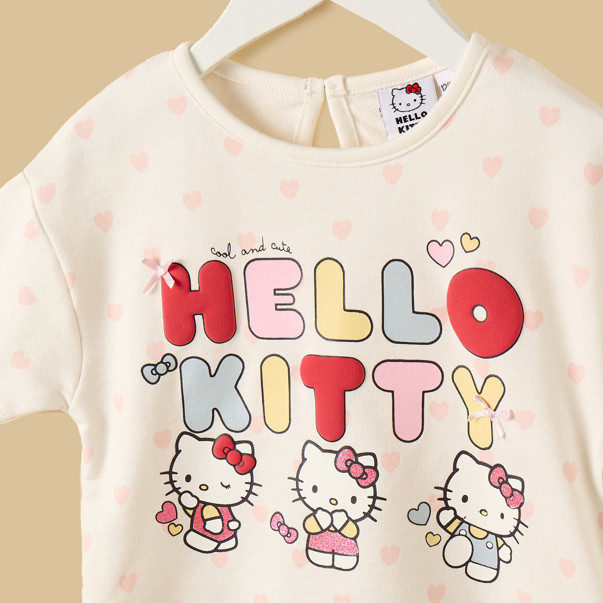 Hello Kitty Print T-shirt and Shorts Set