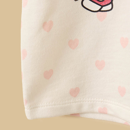 Hello Kitty Print T-shirt and Shorts Set