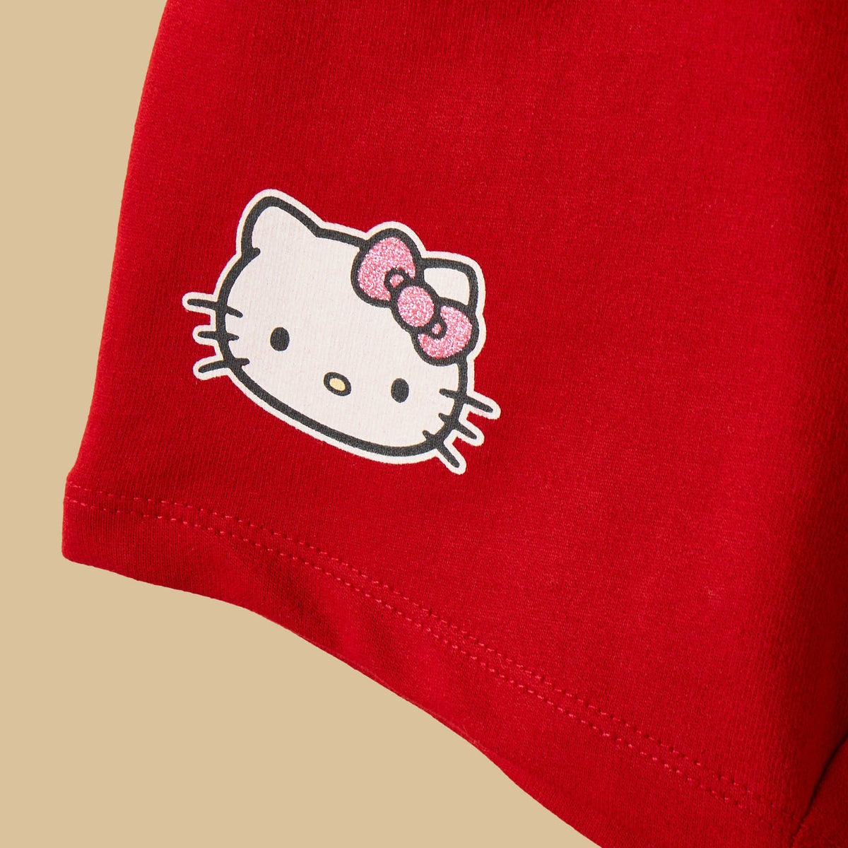 Hello Kitty Print T-shirt and Shorts Set