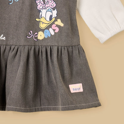 Minnie Mouse and Daisy Duck Print Pinafore and T-shirt Set