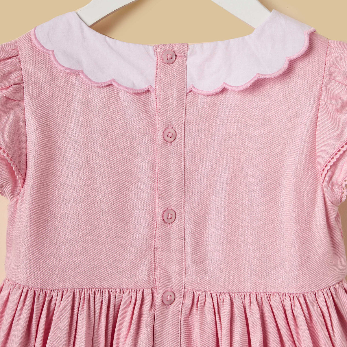 Shirred Peter Pan Collar Dress with Bloomers