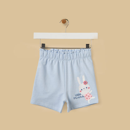 House Print Cotton Top and Shorts Set