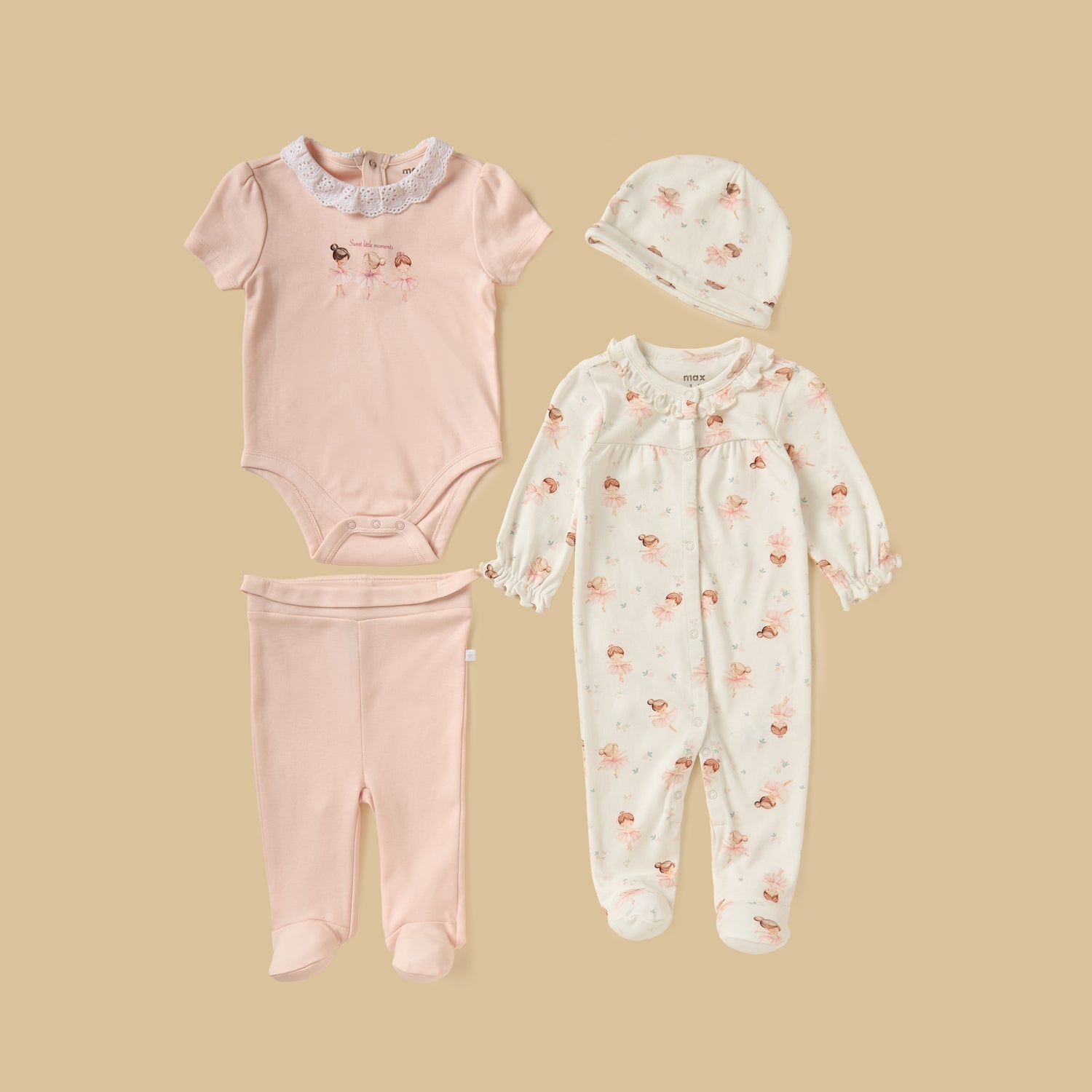 Fairy Print 6-Piece Cotton Clothing Set