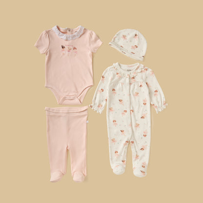 Fairy Print 6-Piece Cotton Clothing Set