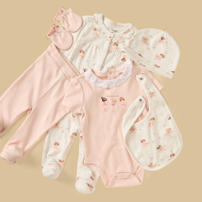 Fairy Print 6-Piece Cotton Clothing Set