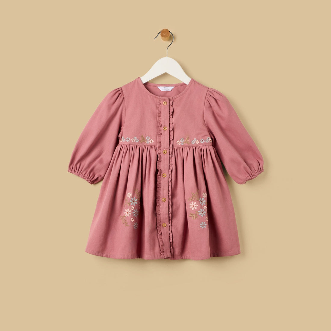 Floral Embroidered Dress with Bloomers