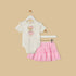Bear Print Bodysuit and Schiffli Textured Skirt - Multicolour / 12-18 mths