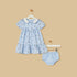 Seersucked Printed Cotton Dress with Bloomers