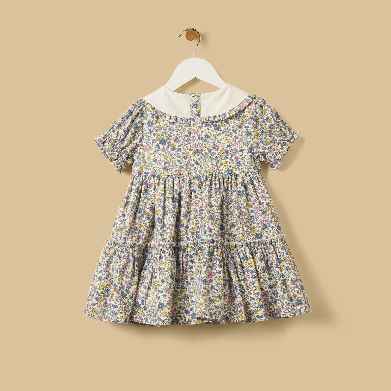 Floral Print Tiered Dress with Bloomers