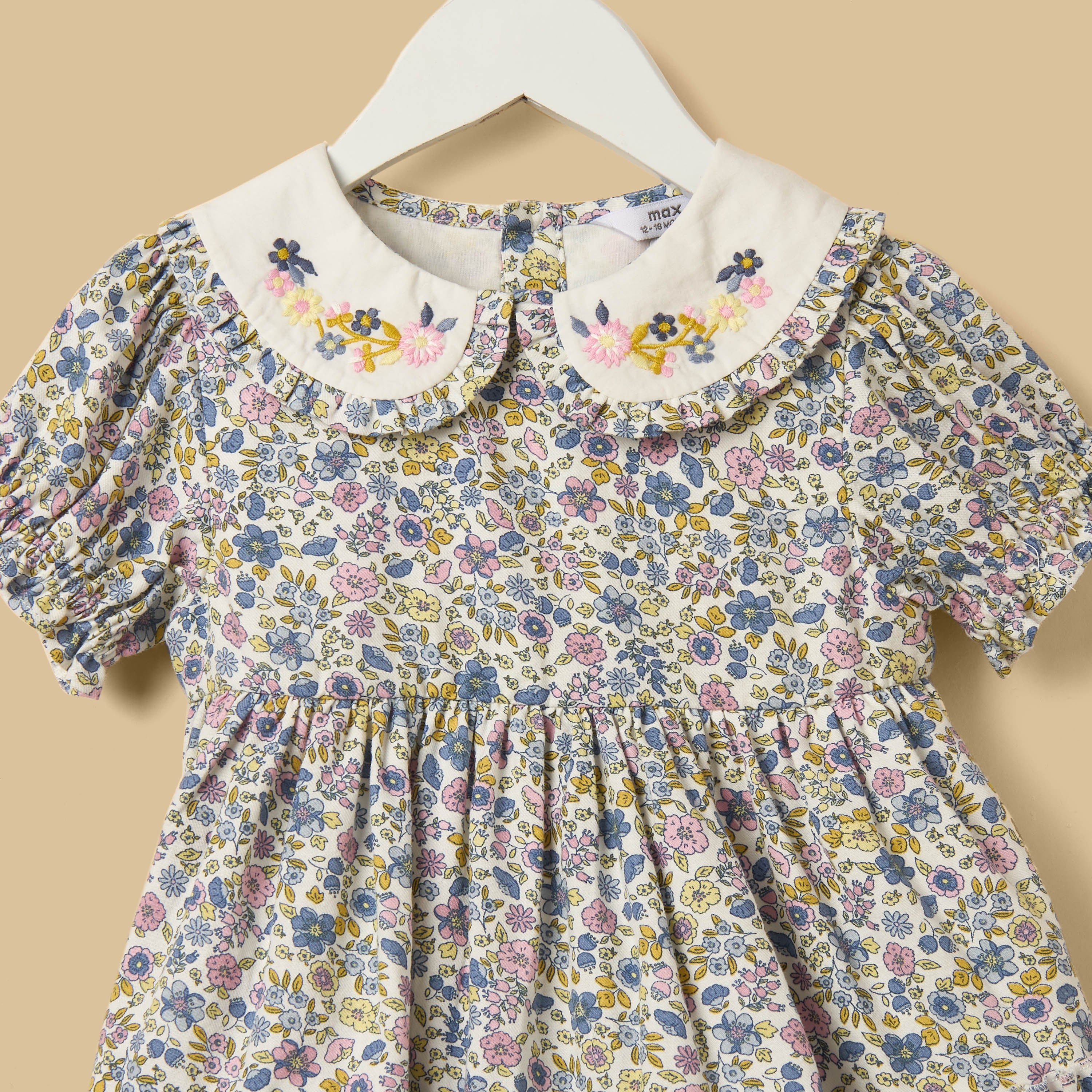 Floral Print Tiered Dress with Bloomers