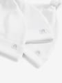 White 100% Cotton Tie Top Baby Hats 3 Pack (0-12mths) - Size 44cm (5lb)