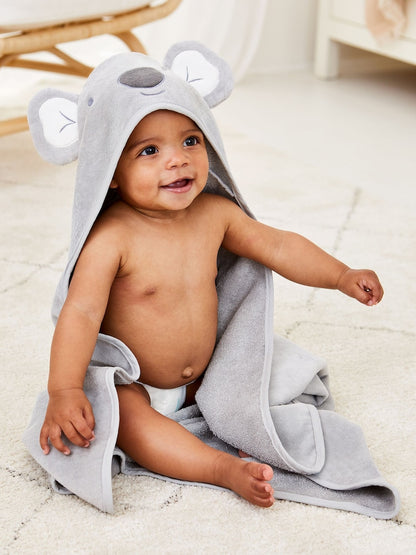 JoJo Maman Bébé Grey Koala Character Hooded Towel - Size One