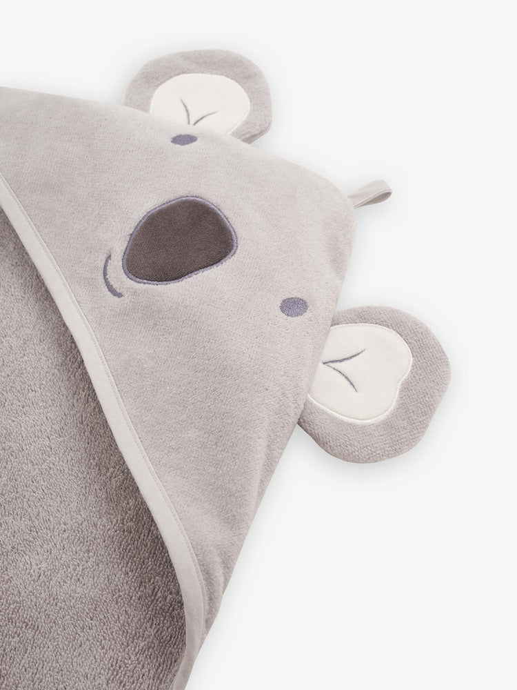 JoJo Maman Bébé Grey Koala Character Hooded Towel - Size One