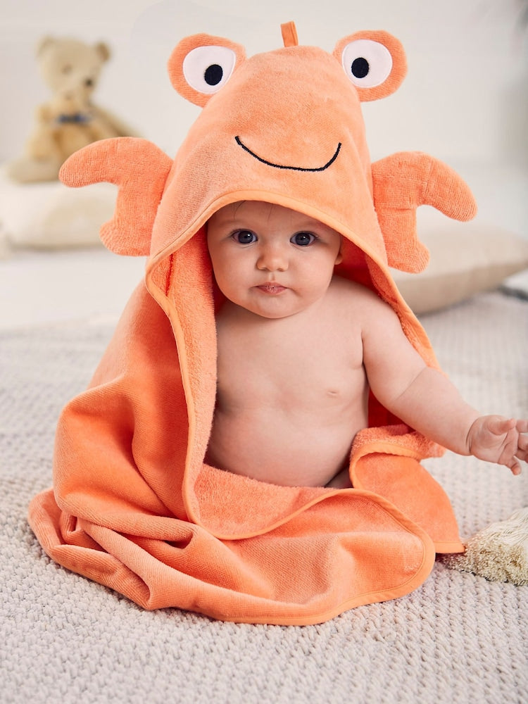 JoJo Maman Bébé Crab Character Hooded Towel - Size One
