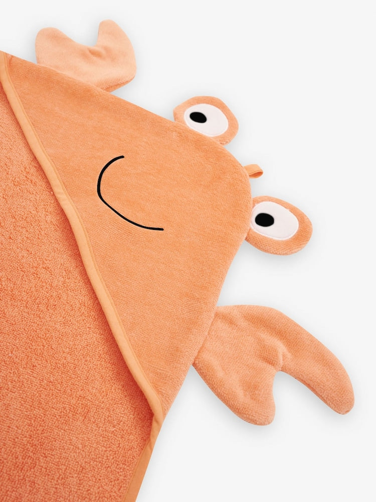 JoJo Maman Bébé Crab Character Hooded Towel - Size One