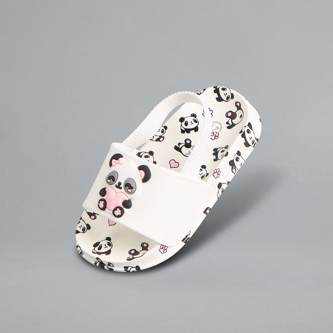 Panda Print Slides with Backstrap - White / 20
