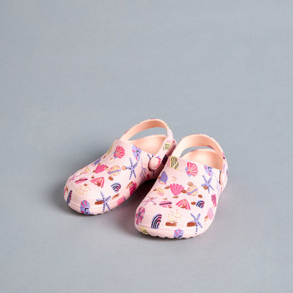 Printed Clogs with Backstrap - Pink / 26