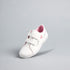 Graffiti Print Sneakers with Hook and Loop Closure - White / 20