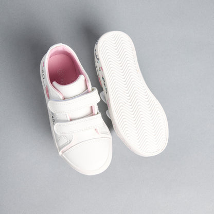 Graffiti Print Sneakers with Hook and Loop Closure