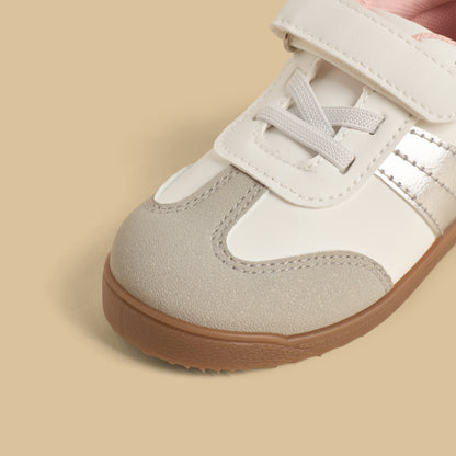 Panelled Sports Shoes with Hook and Loop Closure