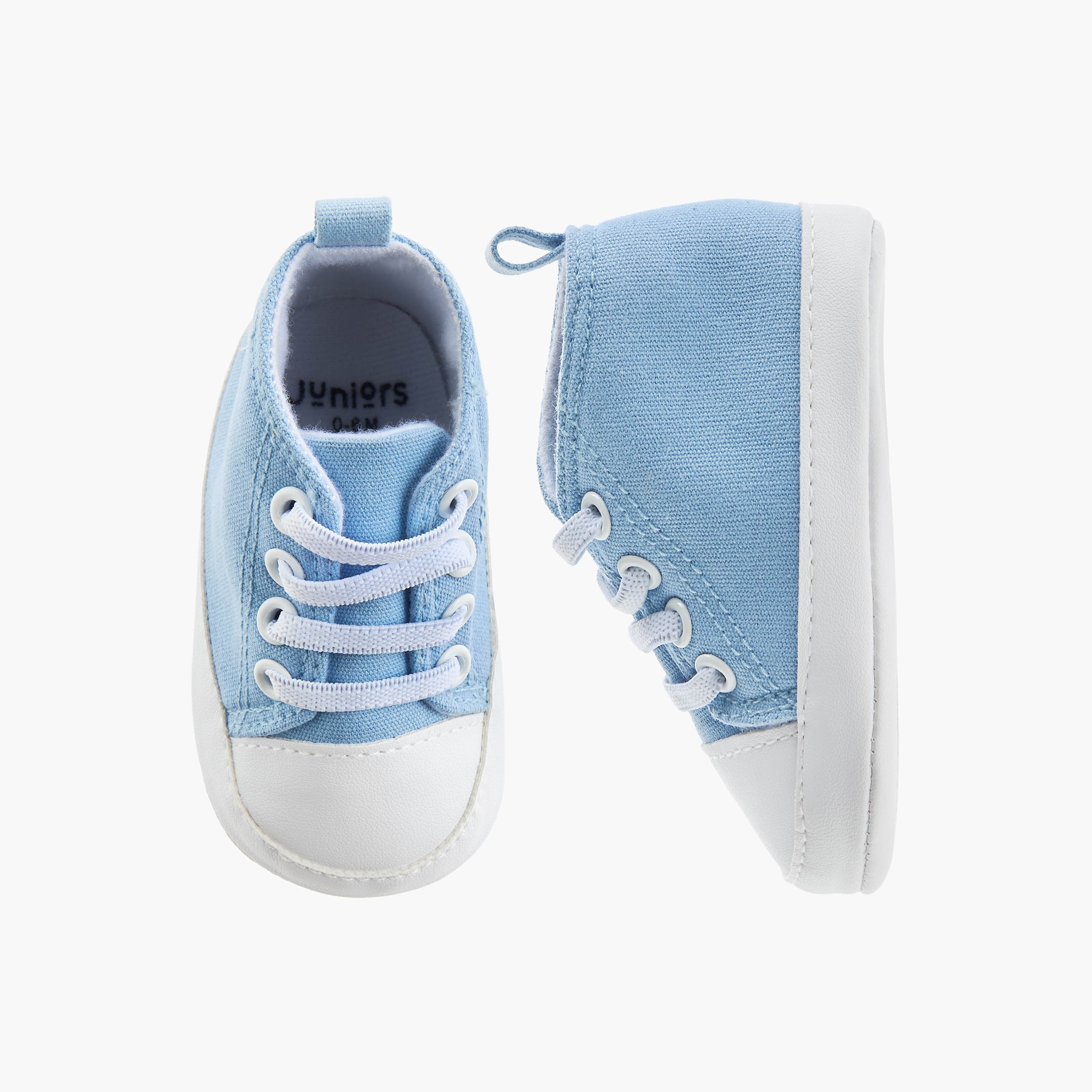 Juniors Booties with Lace Detail - Blue / 12-18 mths
