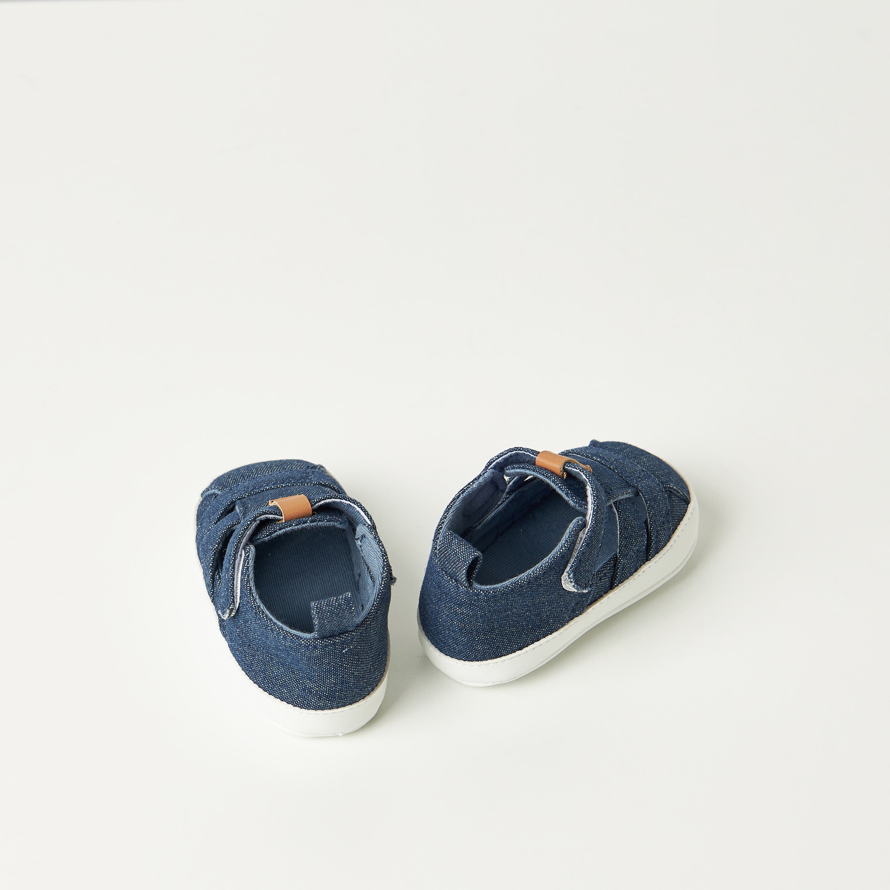 Juniors Textured Booties with Hook and Loop Closure