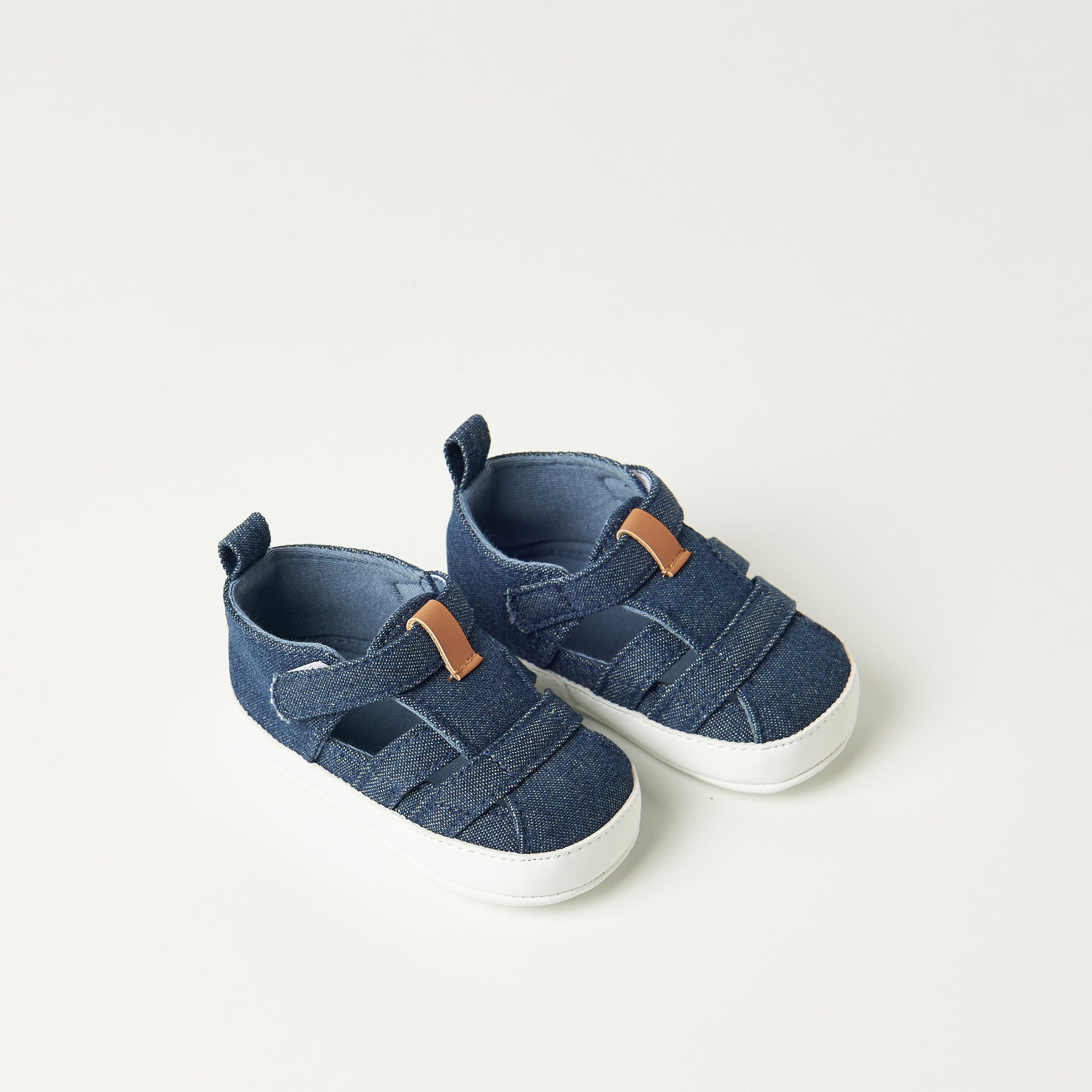 Juniors Textured Booties with Hook and Loop Closure