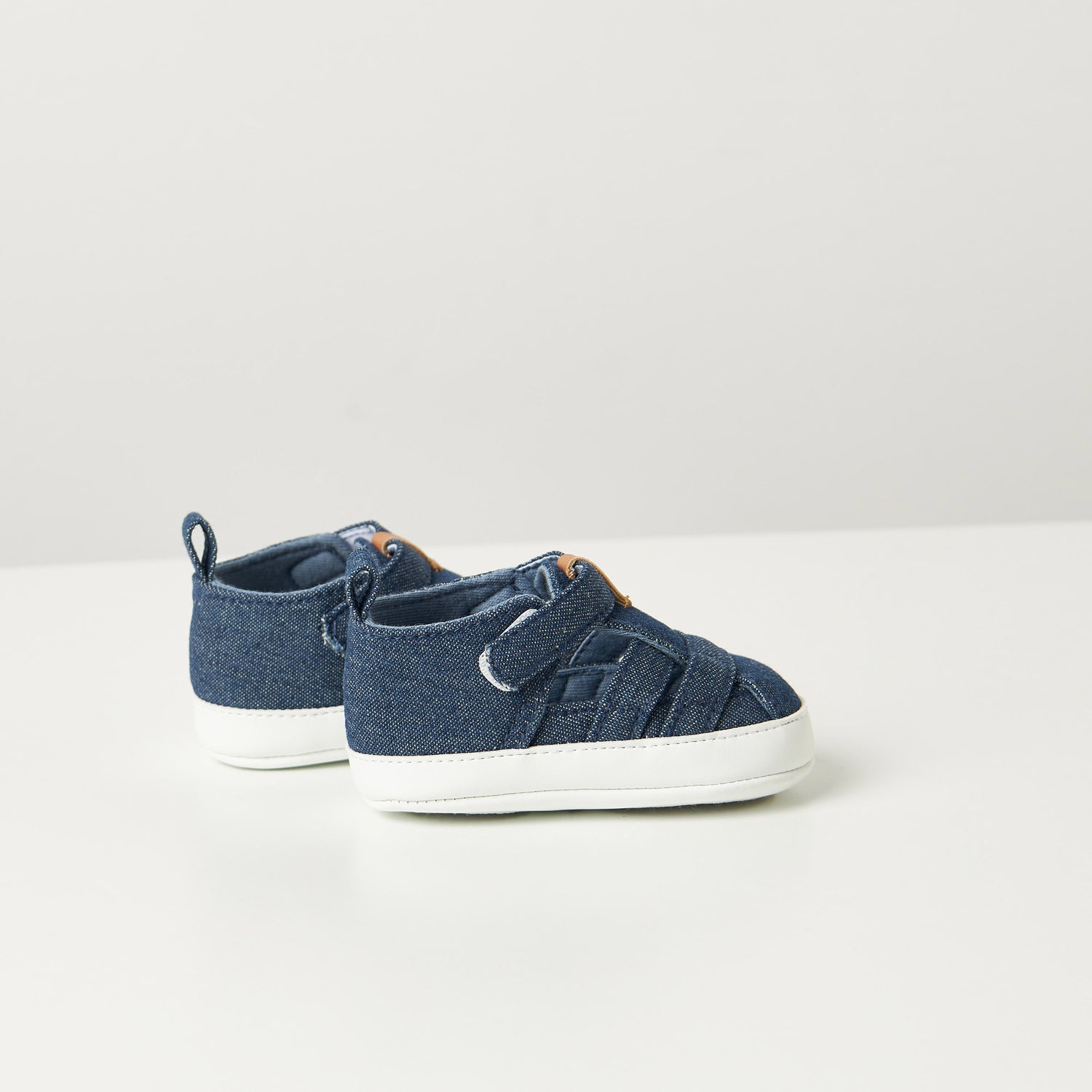 Juniors Textured Booties with Hook and Loop Closure