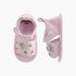Juniors Sandals with Hook and Loop Closure, Floral Accent - Pink / 12-18 mths