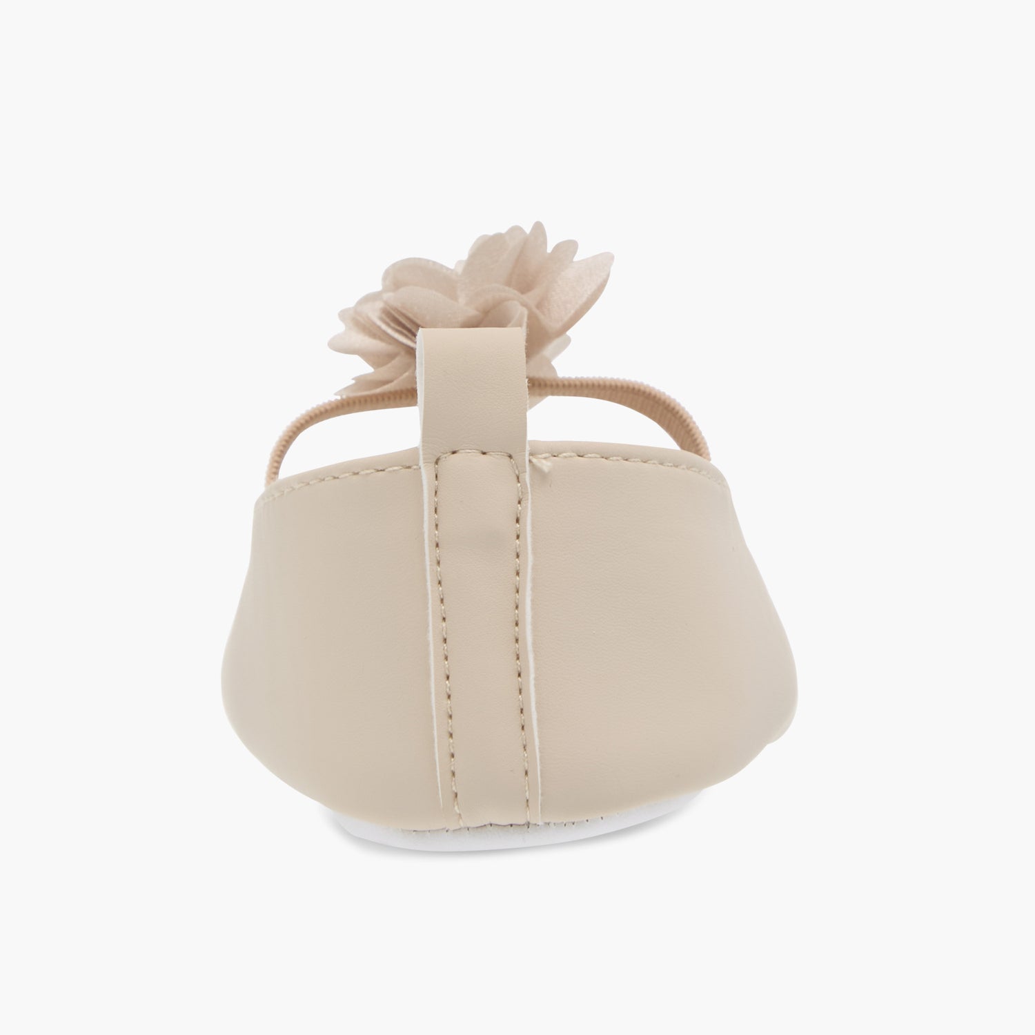 Juniors Solid Booties with Floral Accent and Elasticated Strap
