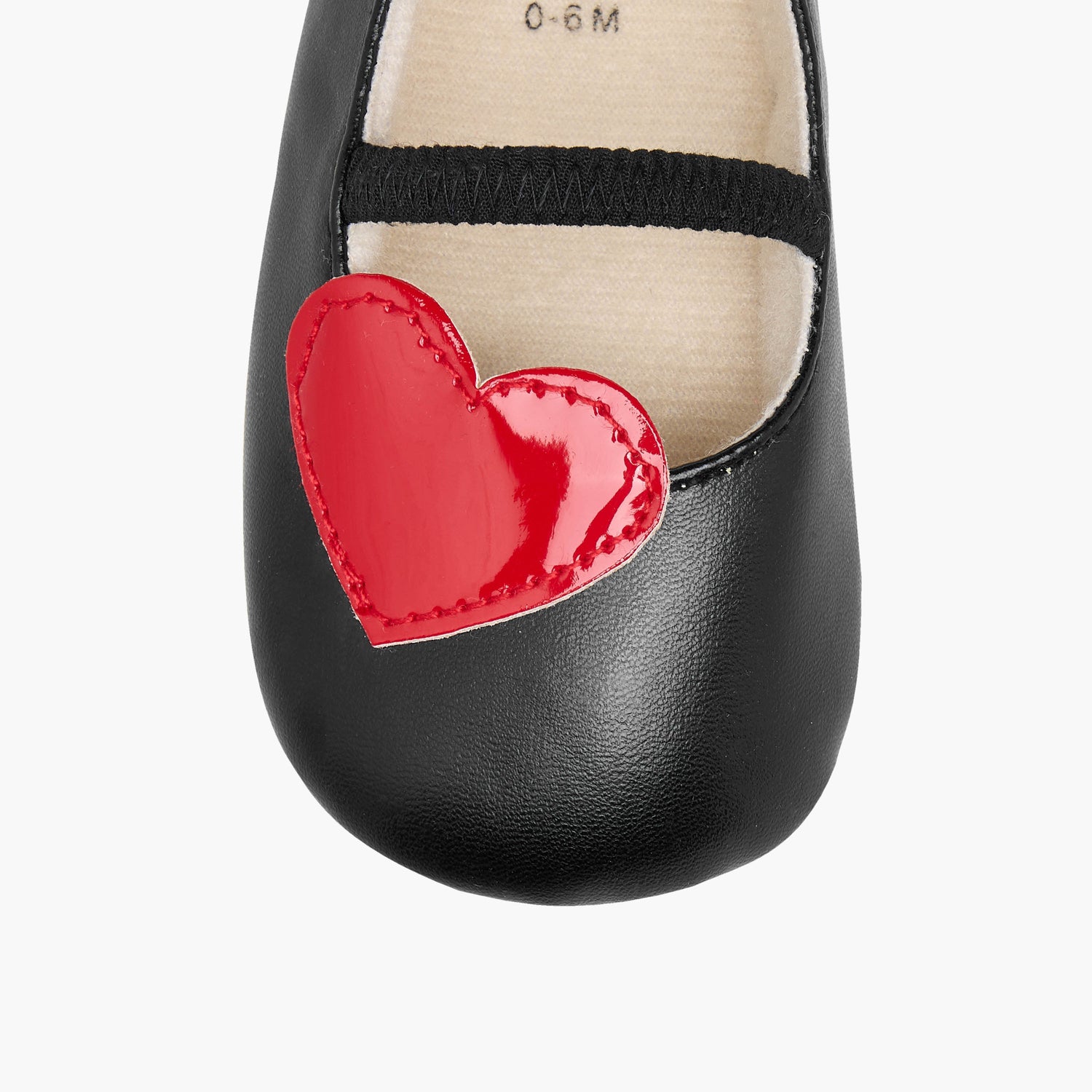Juniors Heart Accent Slip-On Booties with Elastic Strap