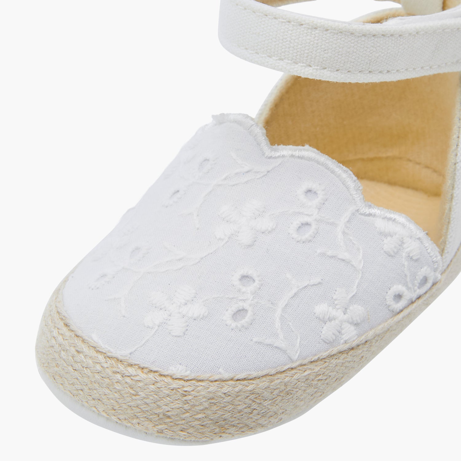 Juniors Soft Shoes with Hook and Loop Closure, Embroidered Design
