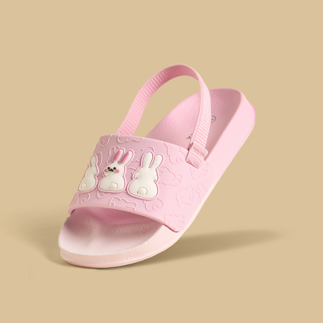Bunny Applique Slides with Backstrap - Pink / 20
