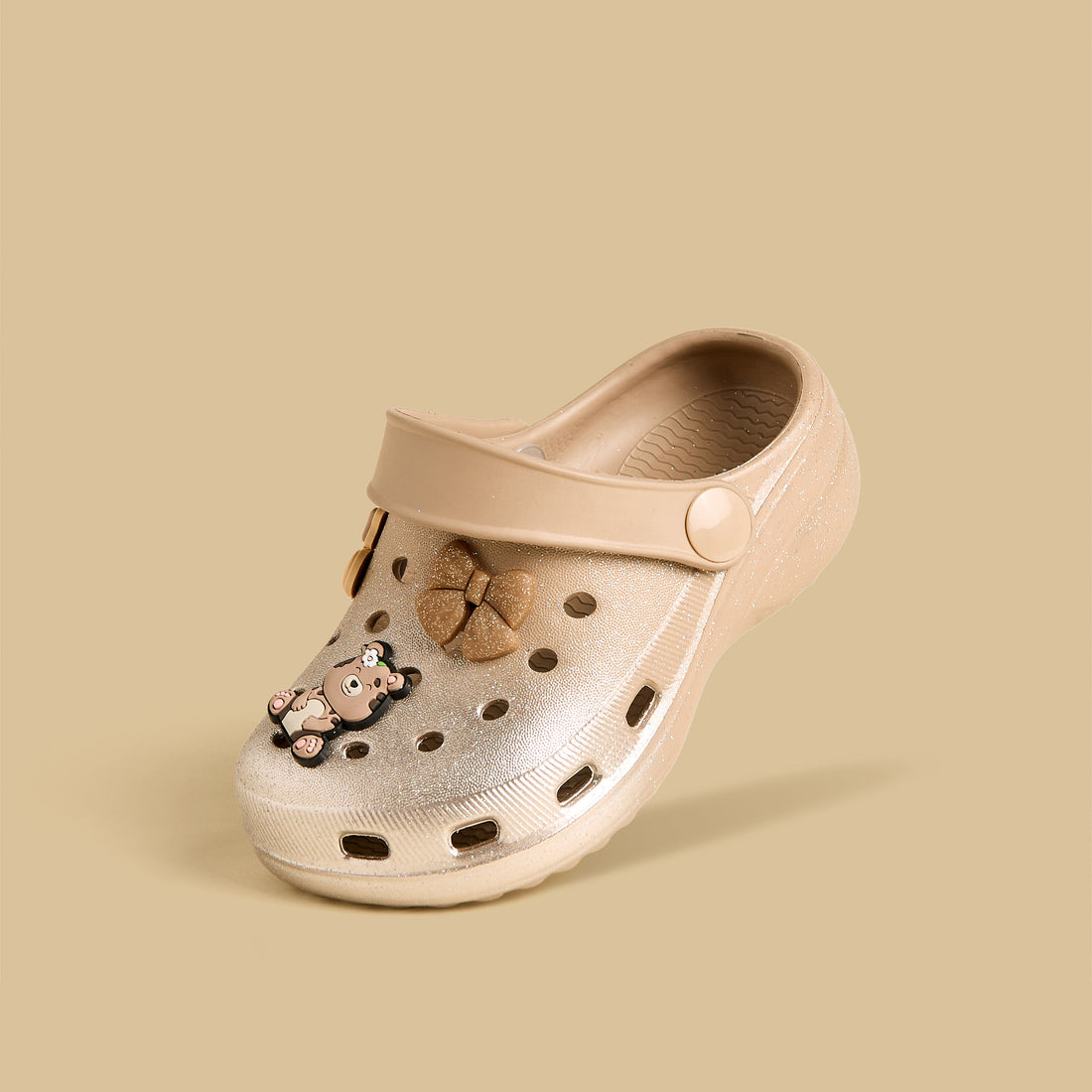 Teddy Bear Applique Clogs with Backstrap